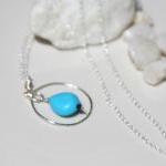 Turquoise Necklace, Turquoise Jewelry, Sterling..